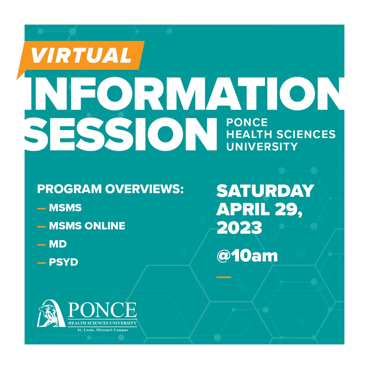 PHSU Virtual Information Session 2023 Ponce Health Sciences University   Phsu Virtual Open House Web Square 04.05.23 